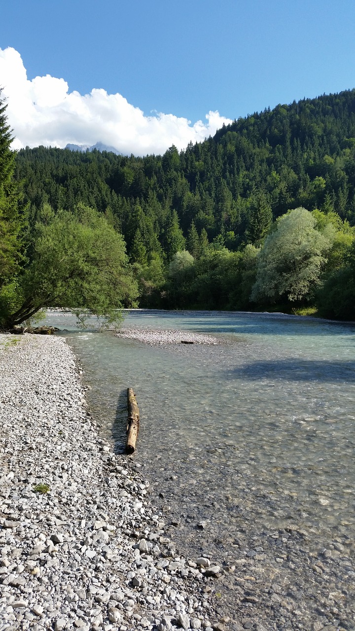 mountains river summer free photo