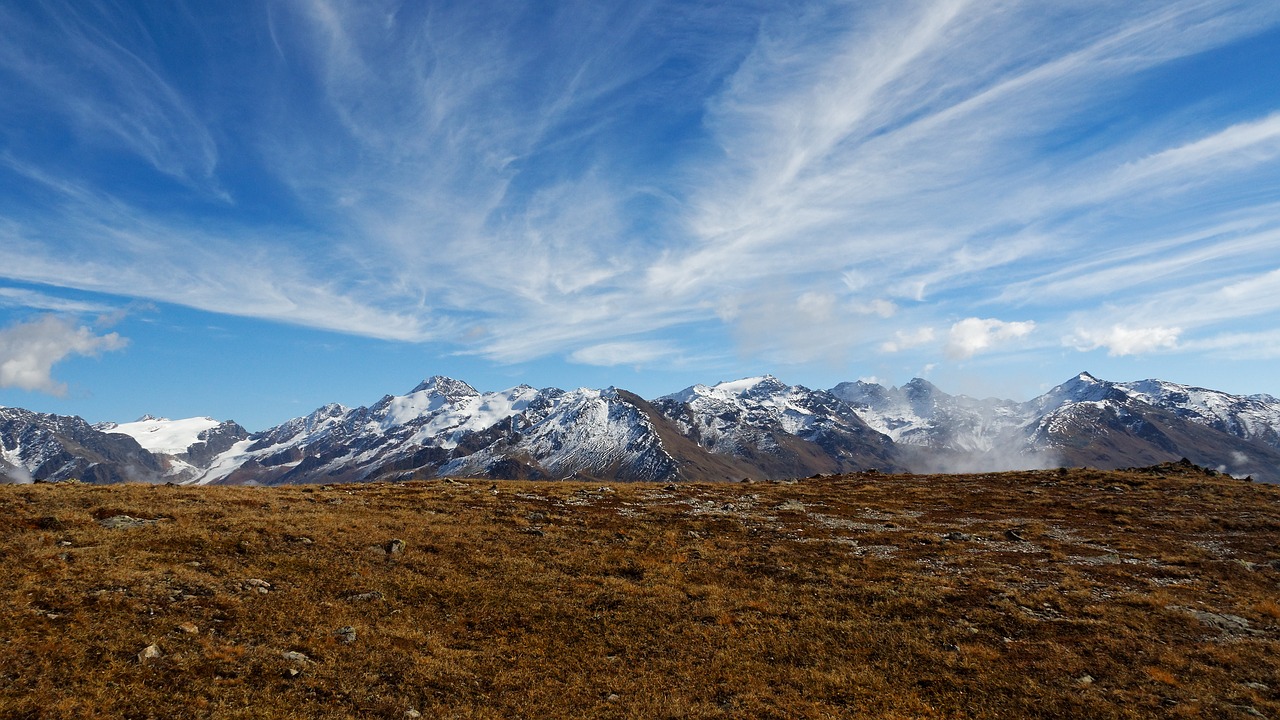 mountains alpine clouds free photo