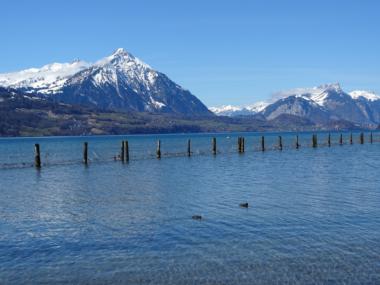 mountains alpine lake free photo