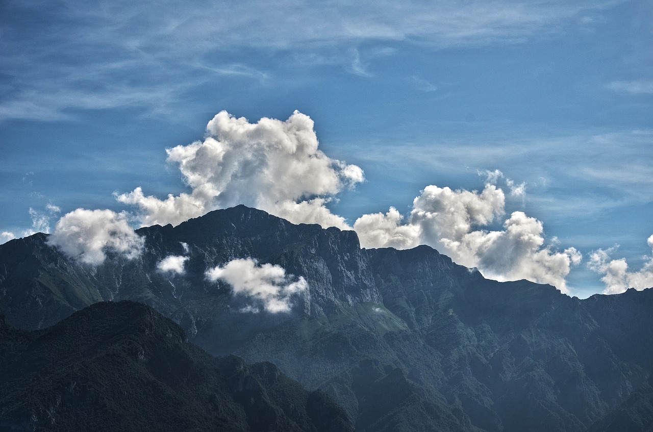 mountains clouds sky free photo