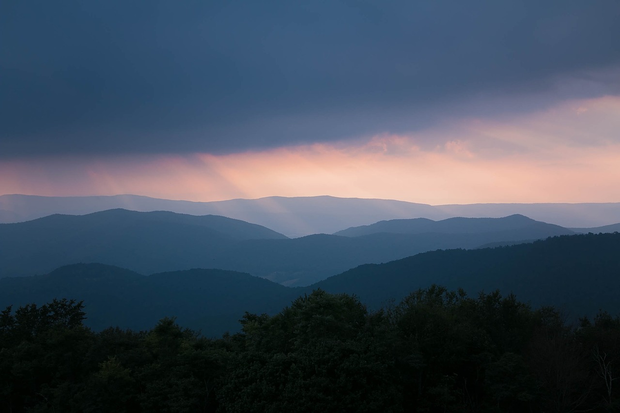 mountains dusk cloud free photo