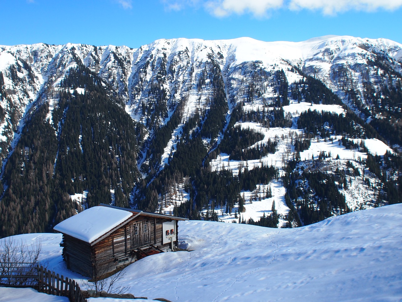 alpine mountains winter free photo