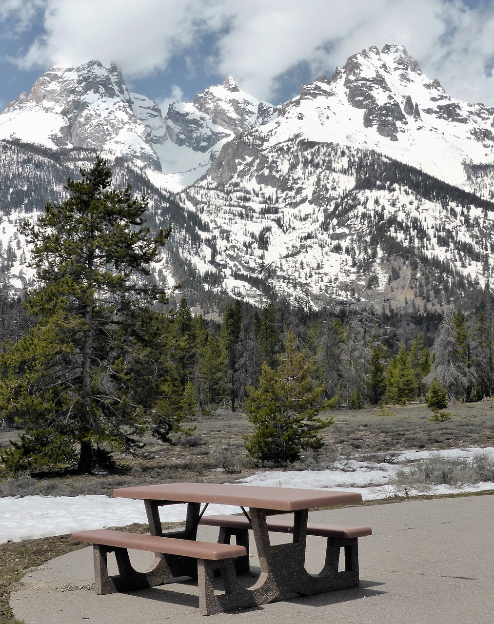 mountains landscape winter free photo