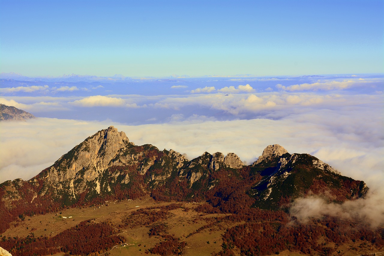 mountains clouds sky free photo