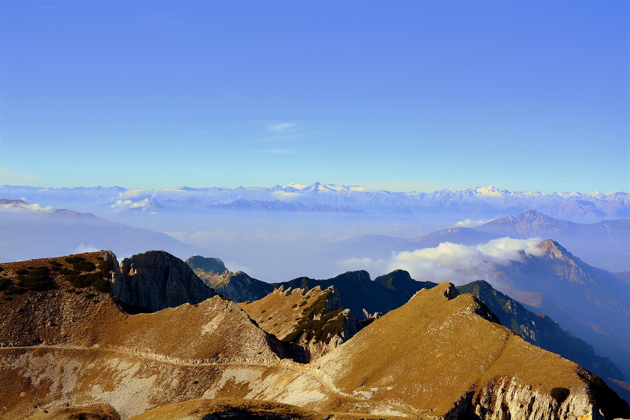 mountains clouds sky free photo