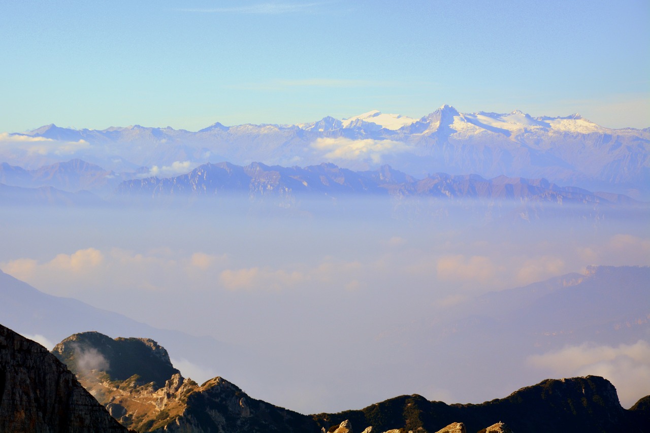 mountains clouds sky free photo