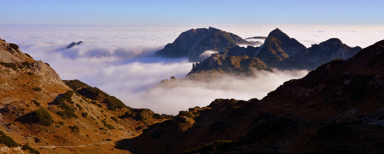 mountains clouds sky free photo