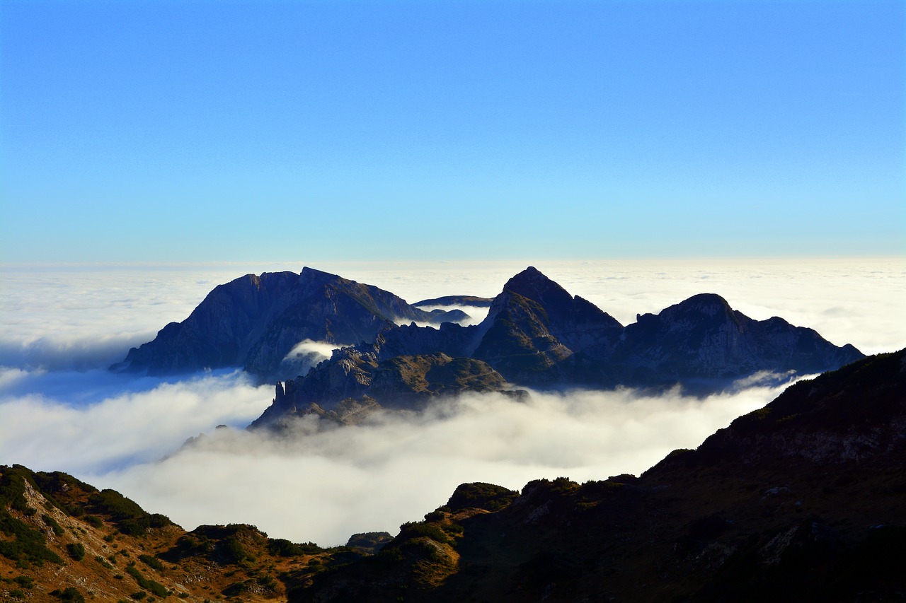 mountains clouds sky free photo