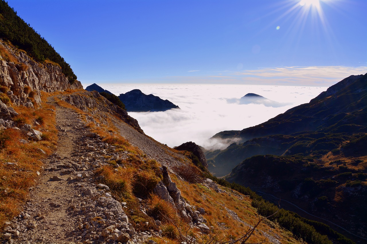 mountains clouds sky free photo