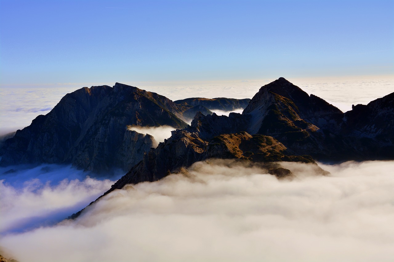 mountains clouds sky free photo