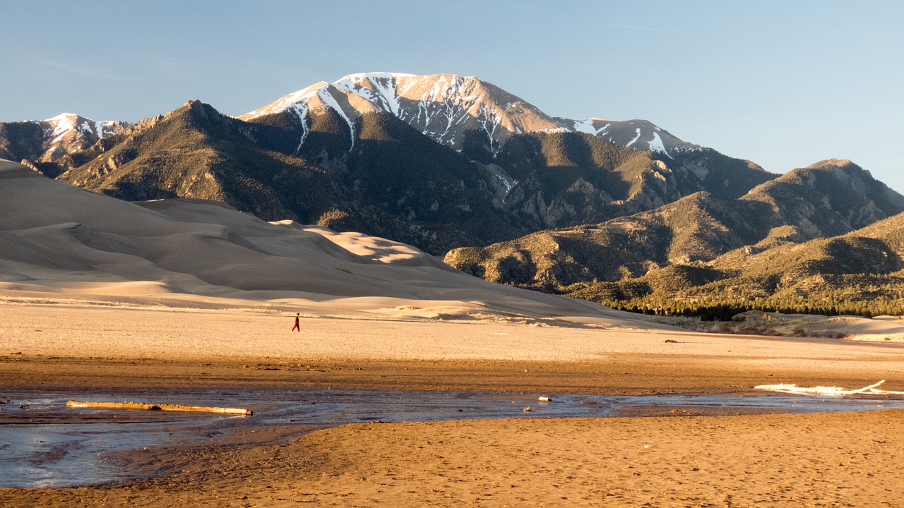 mountains scenery snow free photo