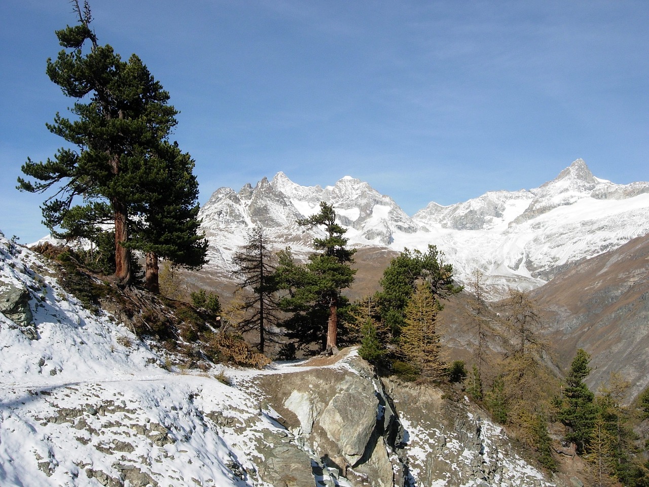 mountains valais switzerland free photo