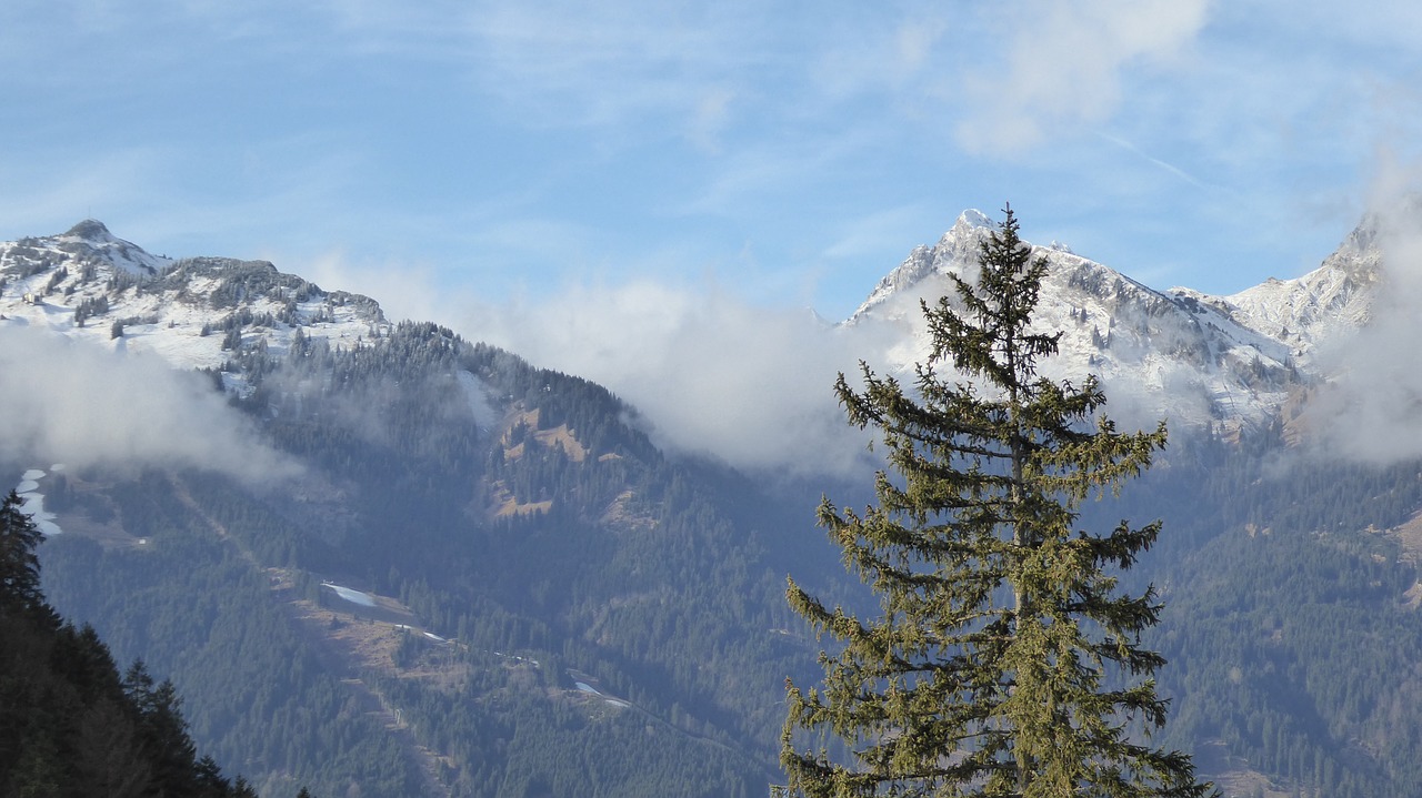 mountains winter landscape free photo