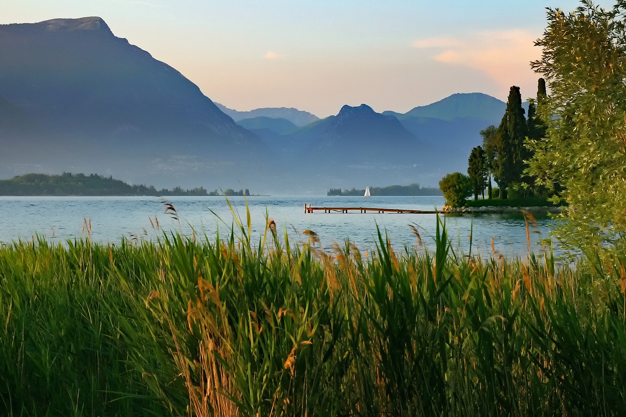 mountains landscape lake free photo