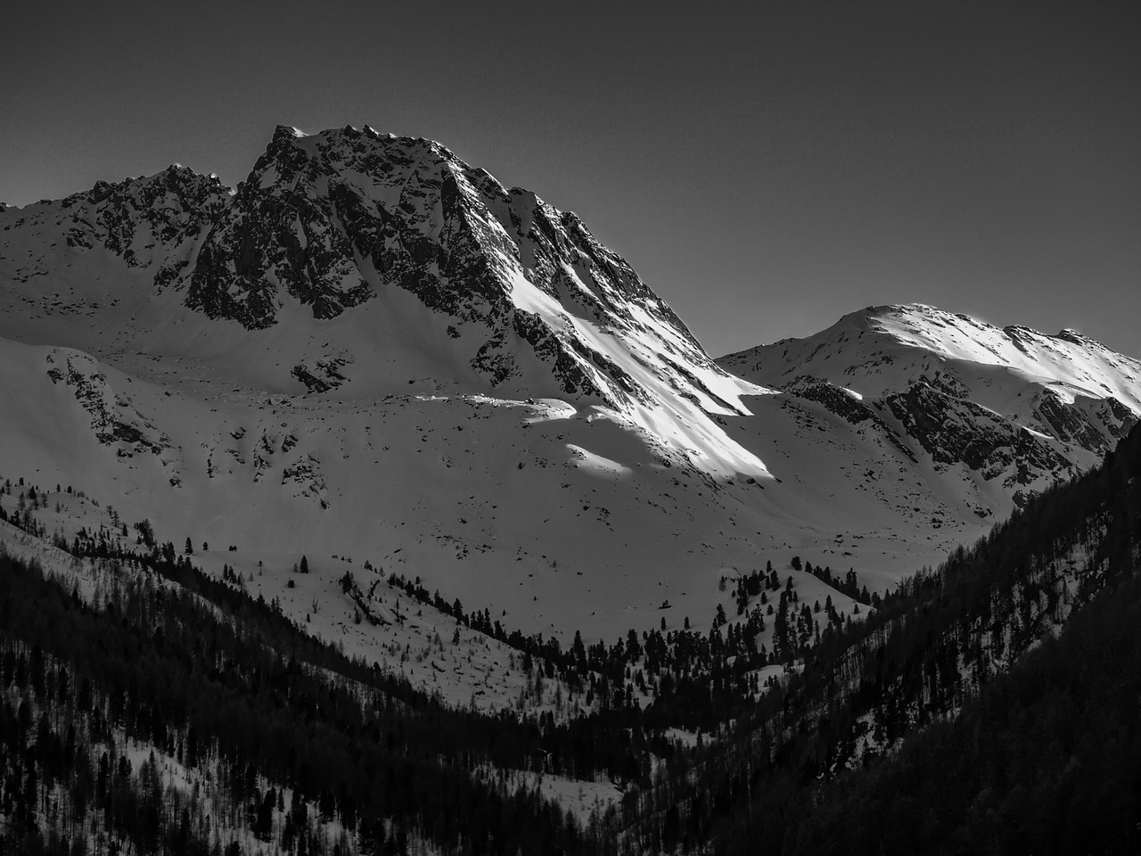 mountains black white black and white free photo