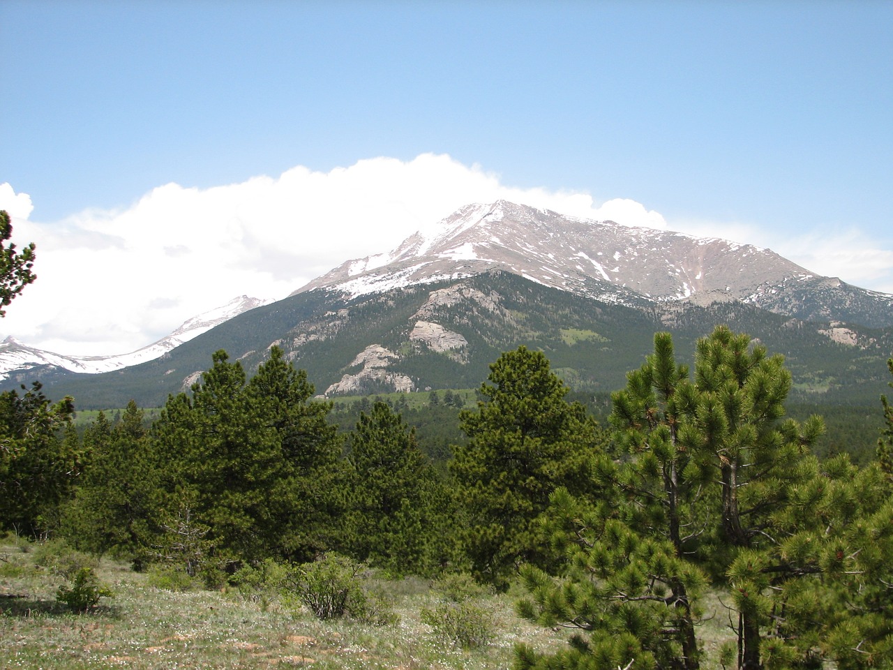 mountains outdoors trees free photo