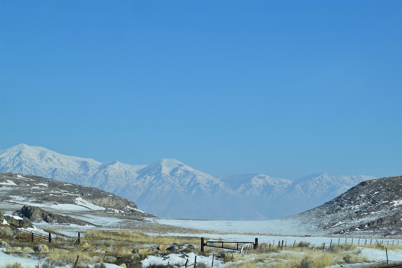 mountains winter landscape free photo