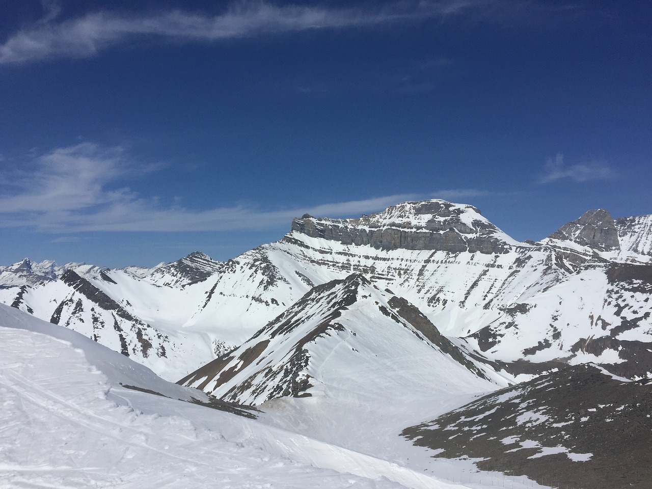 mountains snow landscape free photo