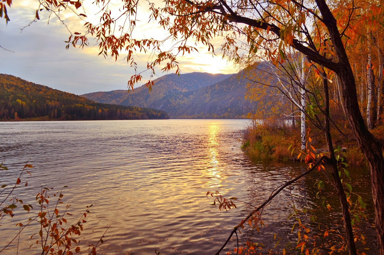 mountains sunset evening free photo