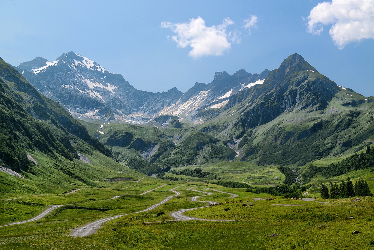 mountains switzerland view free photo