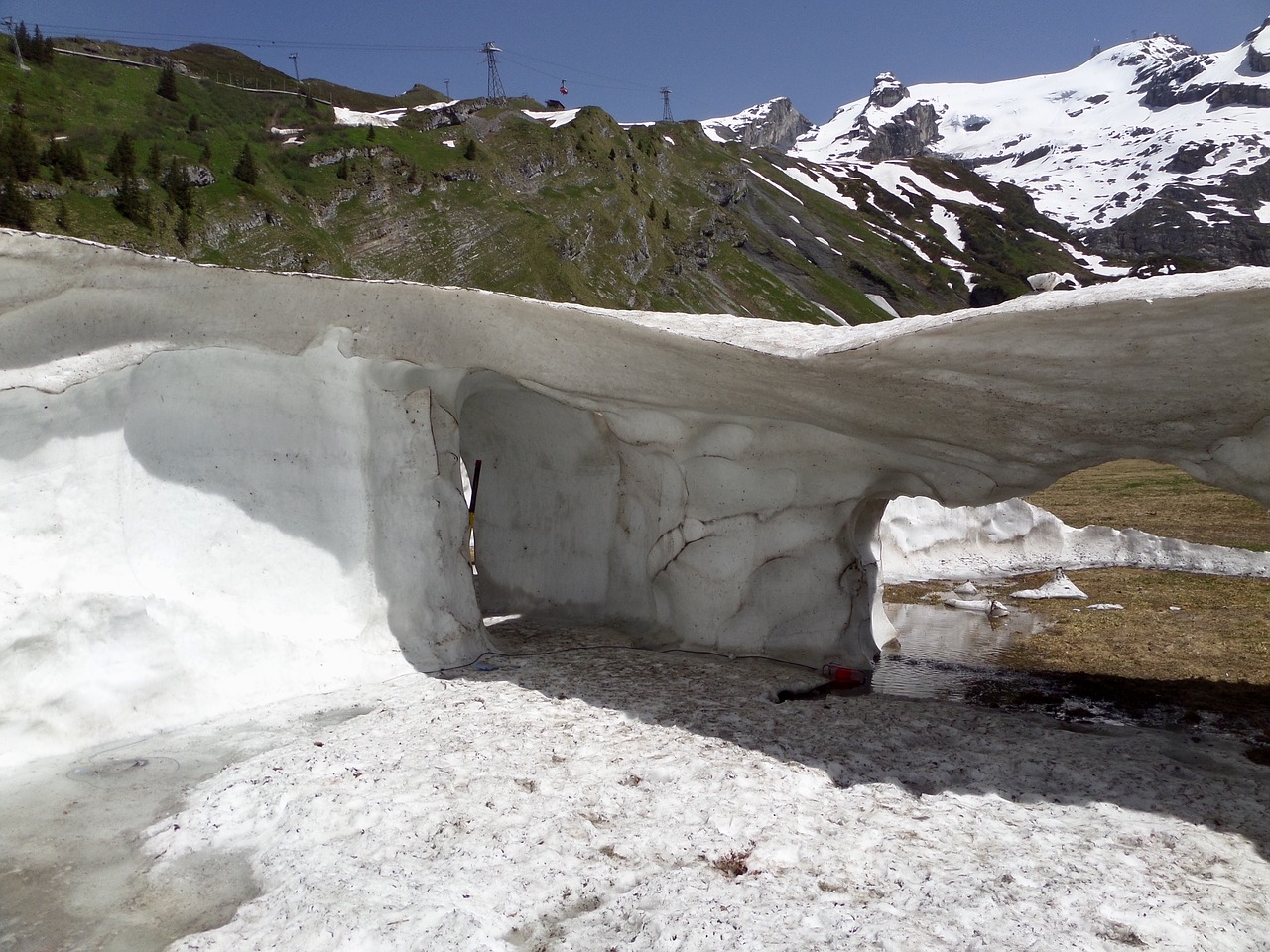 mountains alpine ice cave free photo