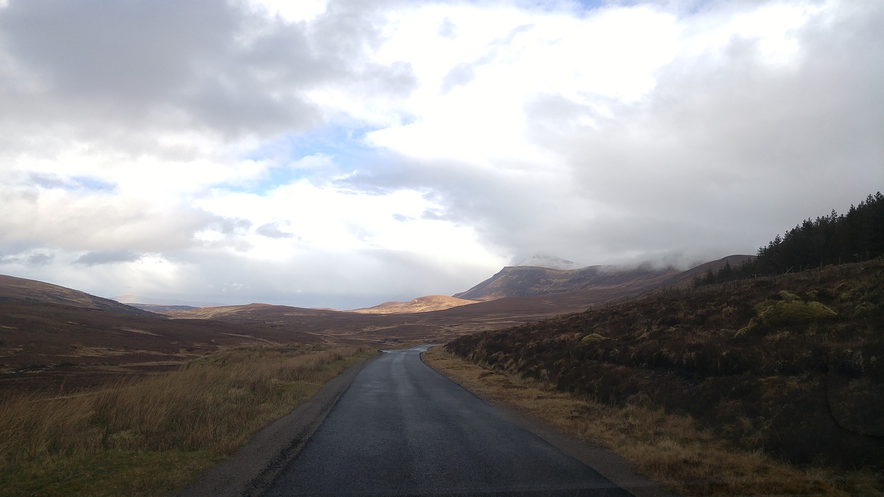 mountains scotland clouds free photo