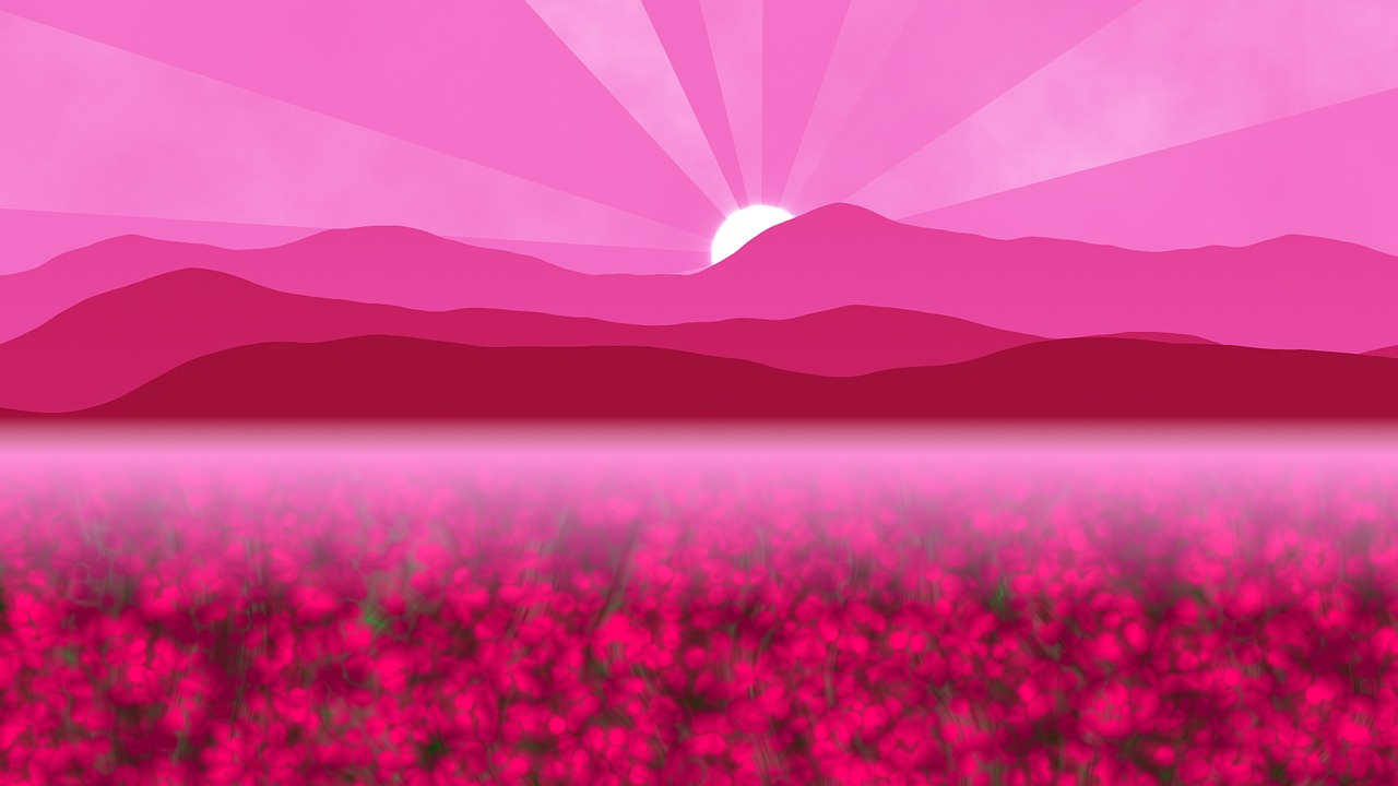 Mountainssun raysfield flowersbackgroundfree pictures free
