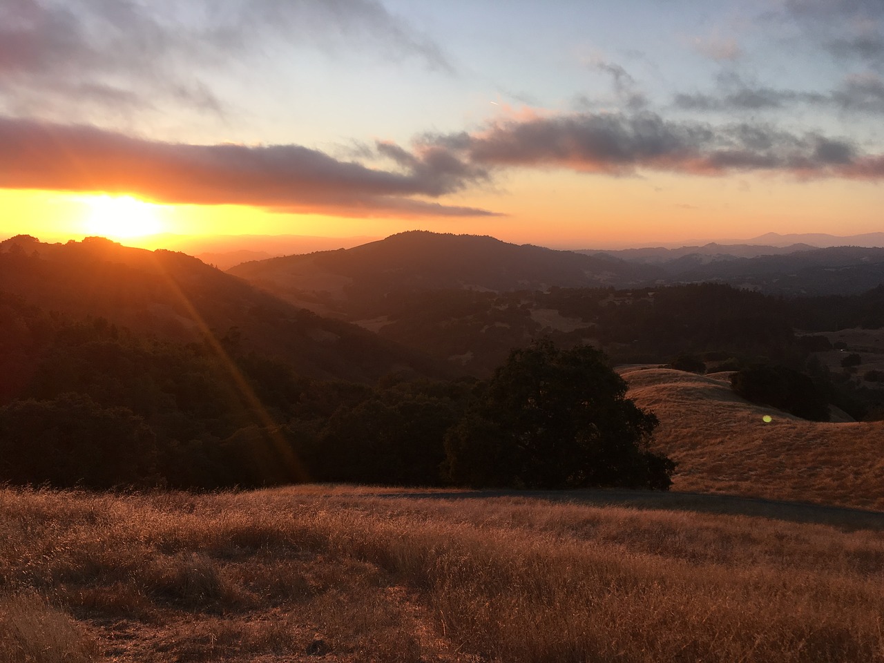 mountains wine sunset free photo