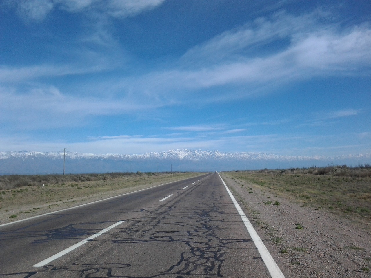 mountains on road argentina free photo