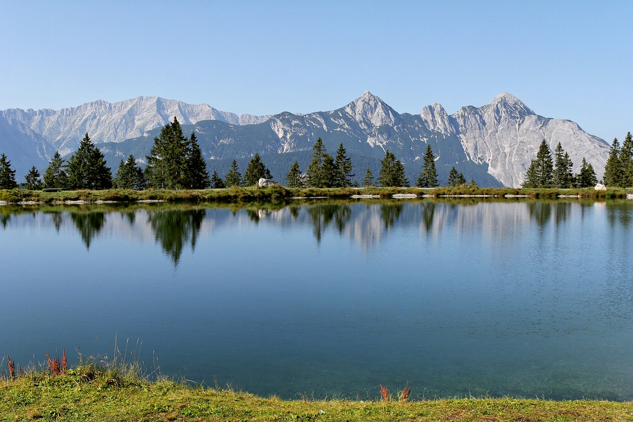 mountains lake water free photo