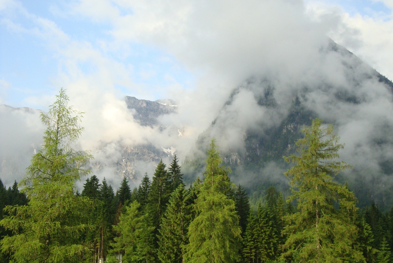 mountains fog achensee free photo