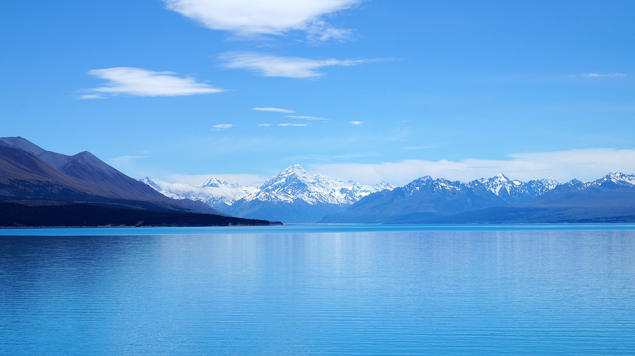 mountains snow new zealand free photo