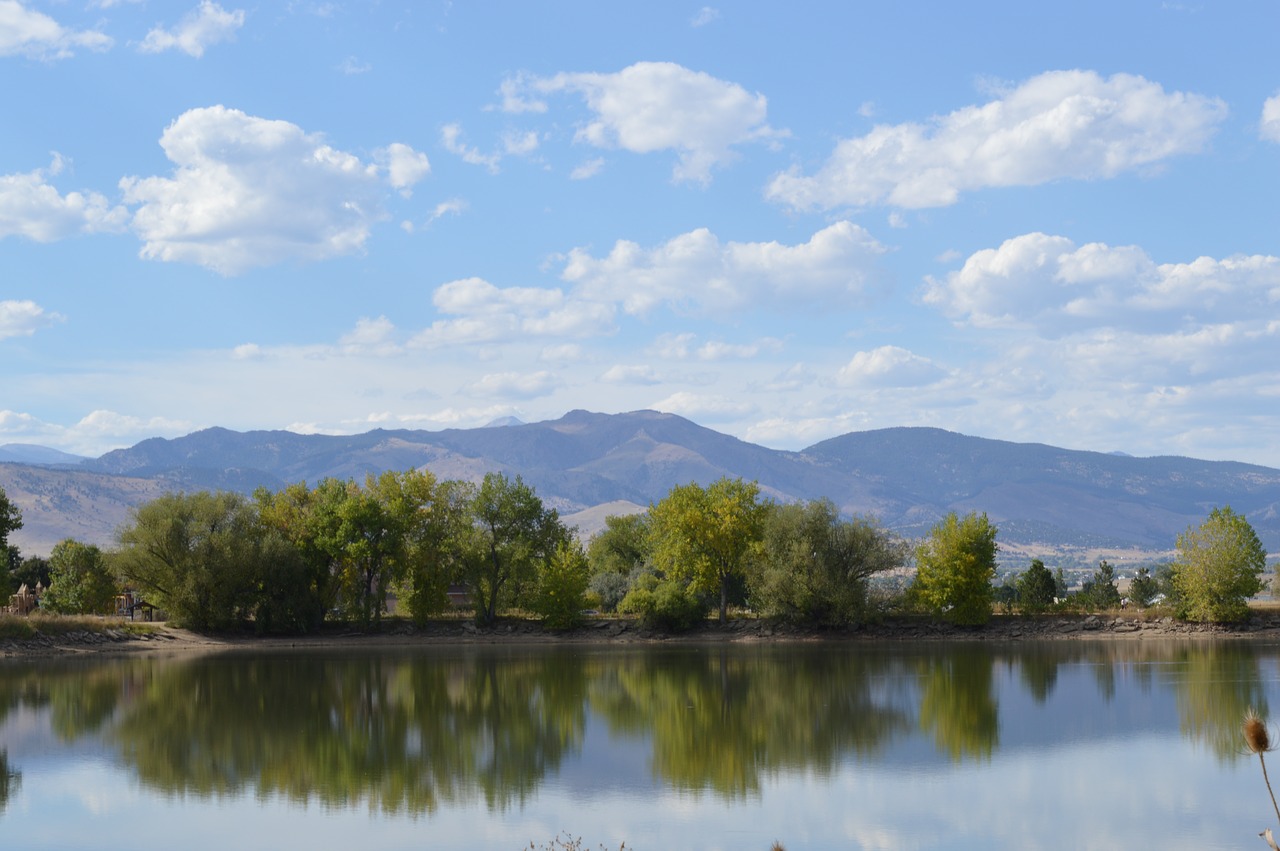 mountains lake trees free photo