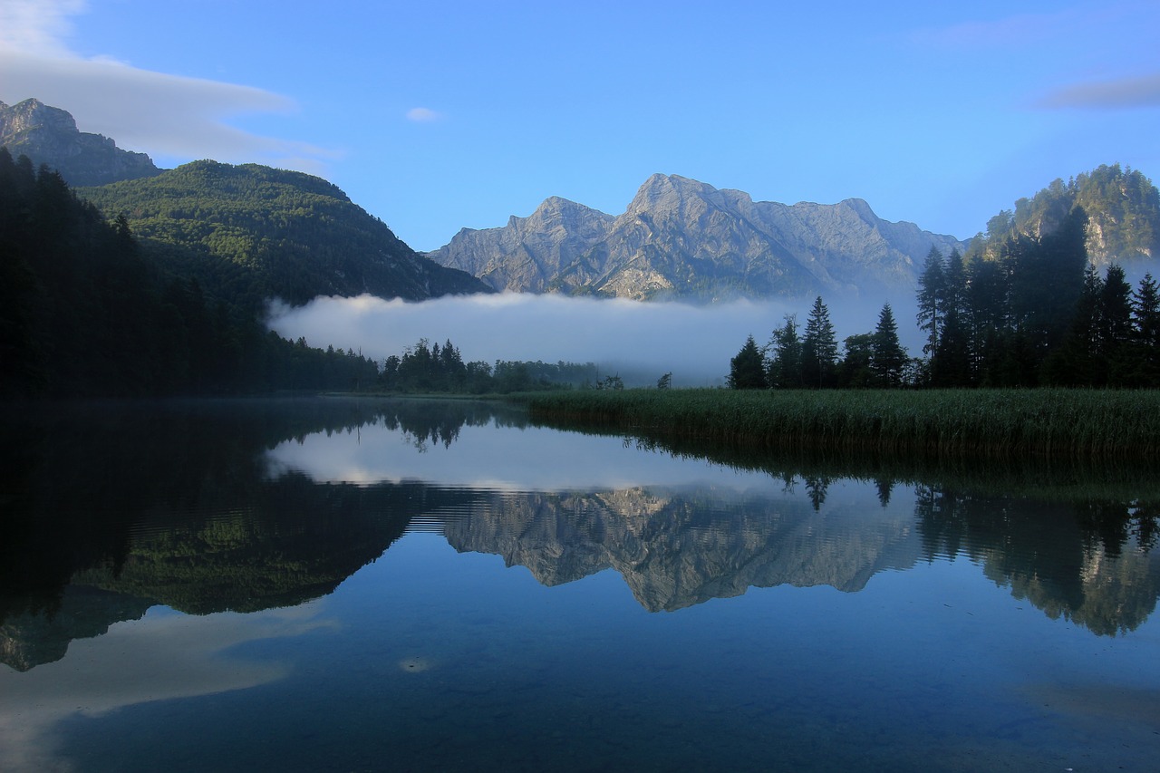 mountains light fog free photo