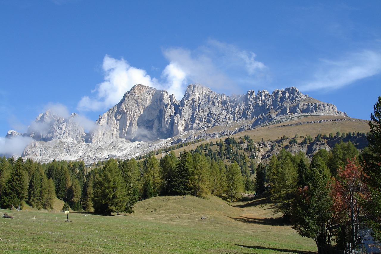 mountains dolomites rose garden free photo