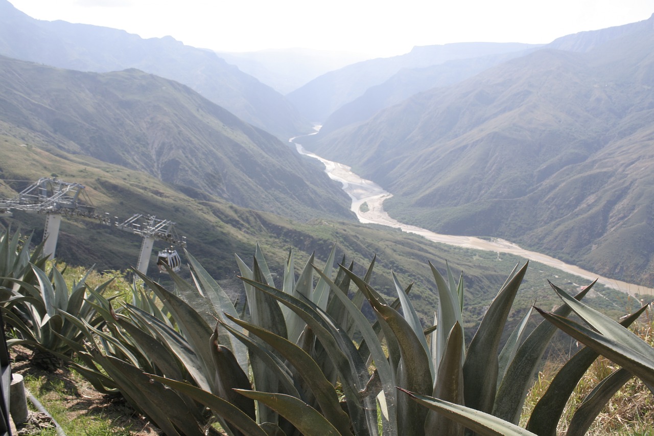 mountains valley river free photo