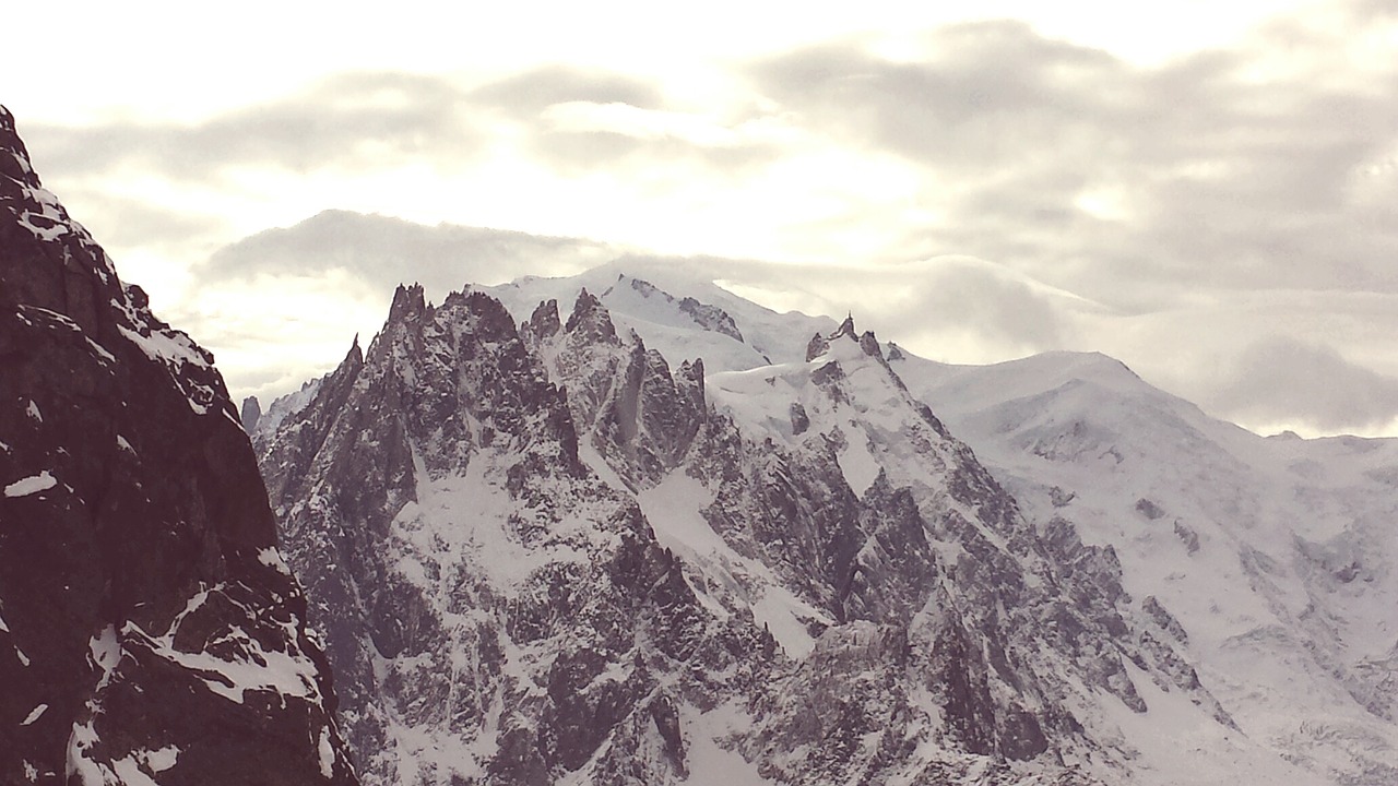 mountains sky mont blanc free photo