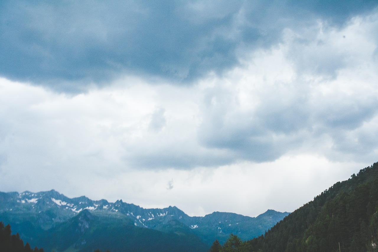 mountains sky clouds free photo