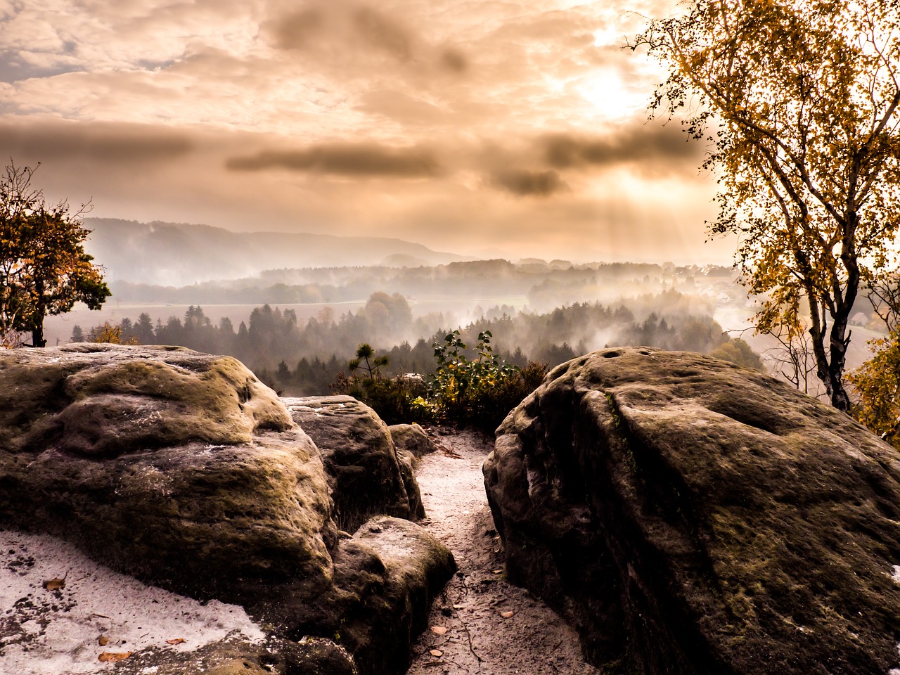 mountains autumn landscape free photo