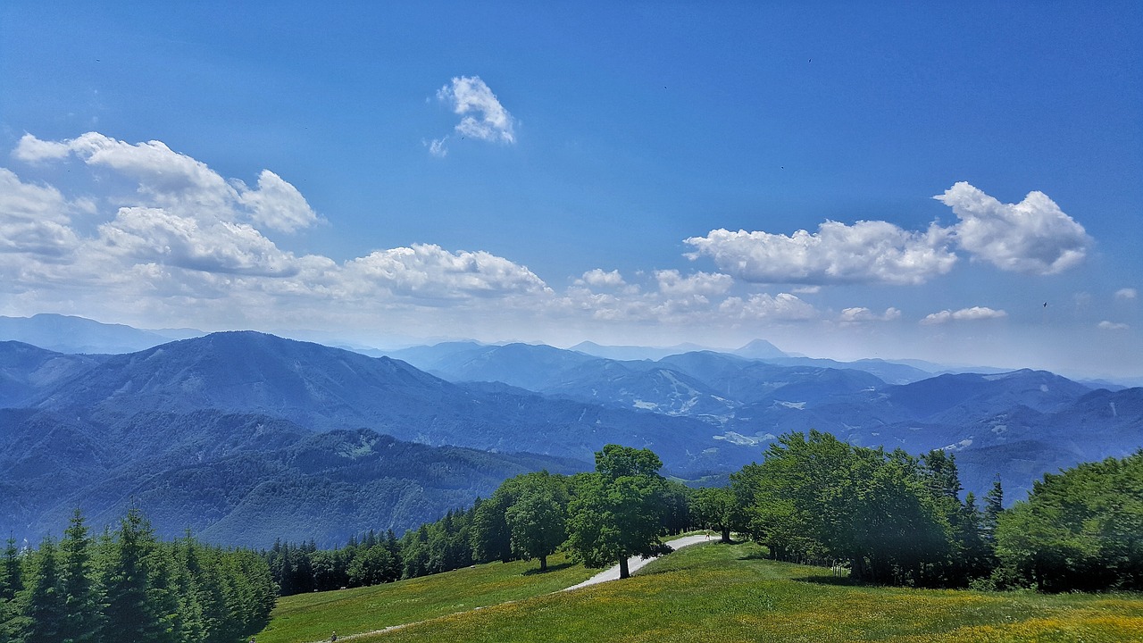 mountains nature clouds free photo