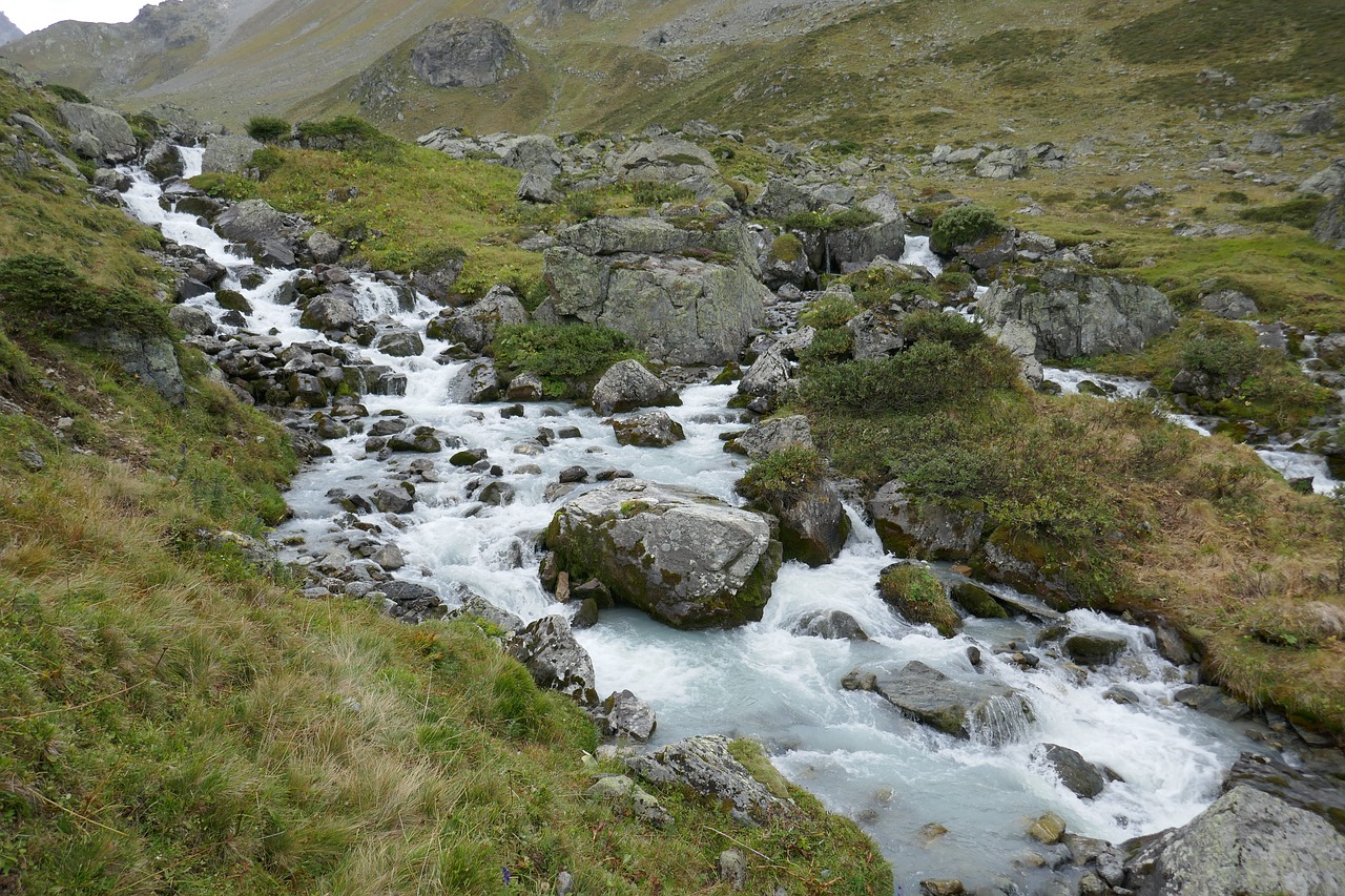 mountains river landscape free photo