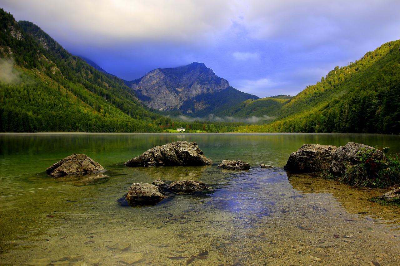 mountains water lake free photo