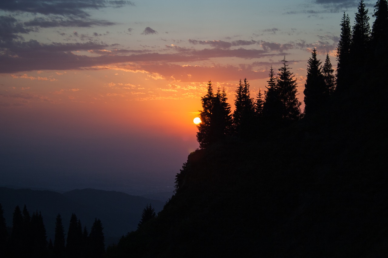 mountains evening sunset free photo