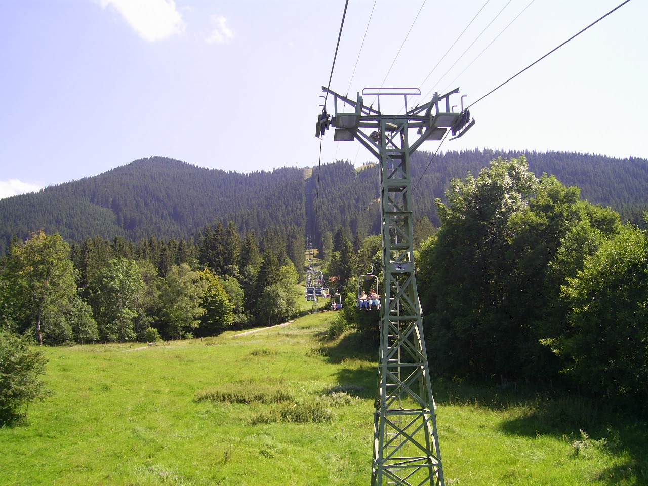 mountains chairlift cable car free photo