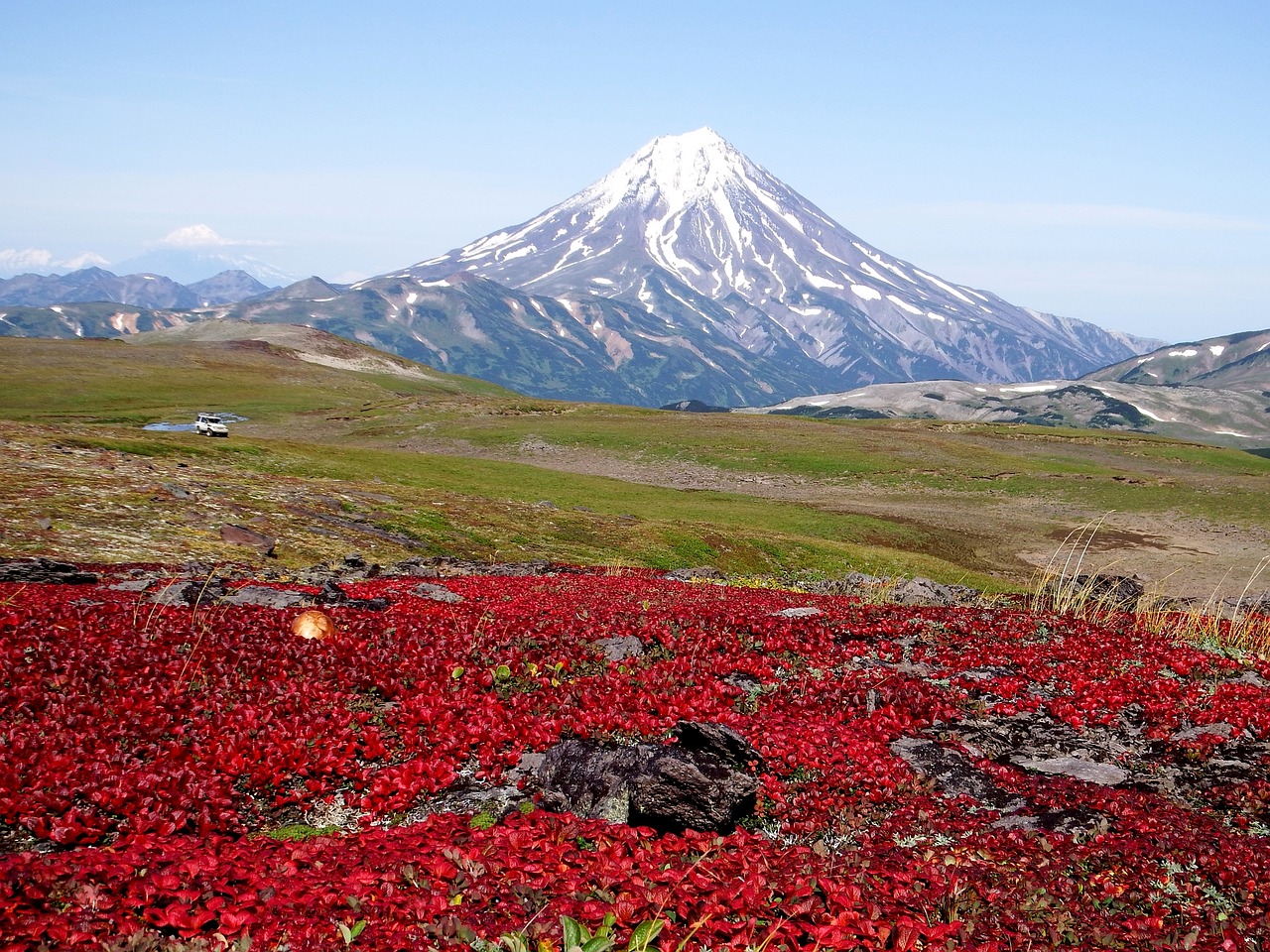 mountains volcano tundra free photo