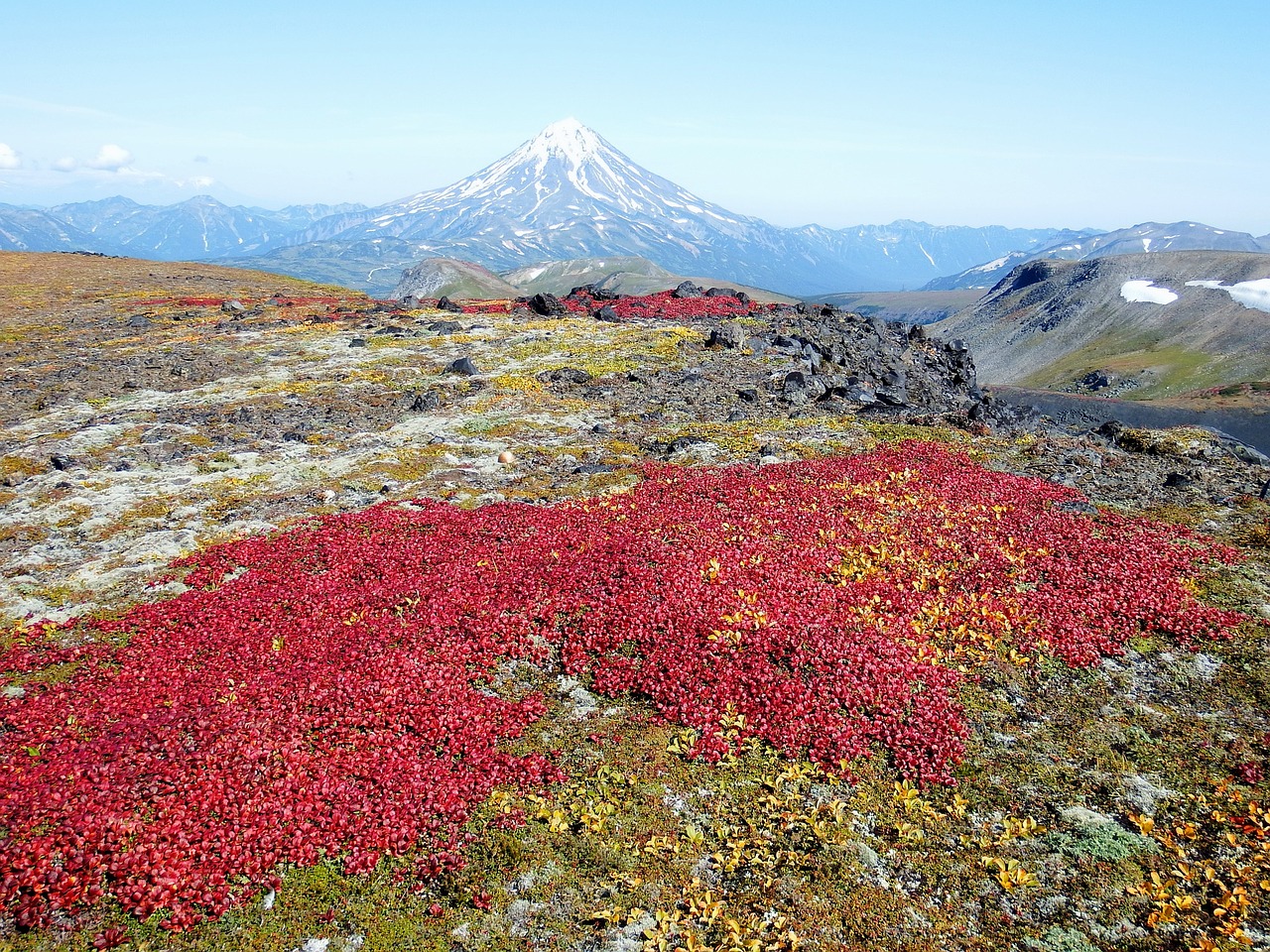 mountains volcano tundra free photo