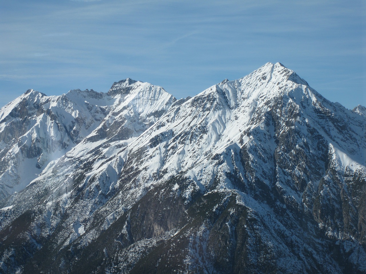 mountains snow landscape wintry free photo