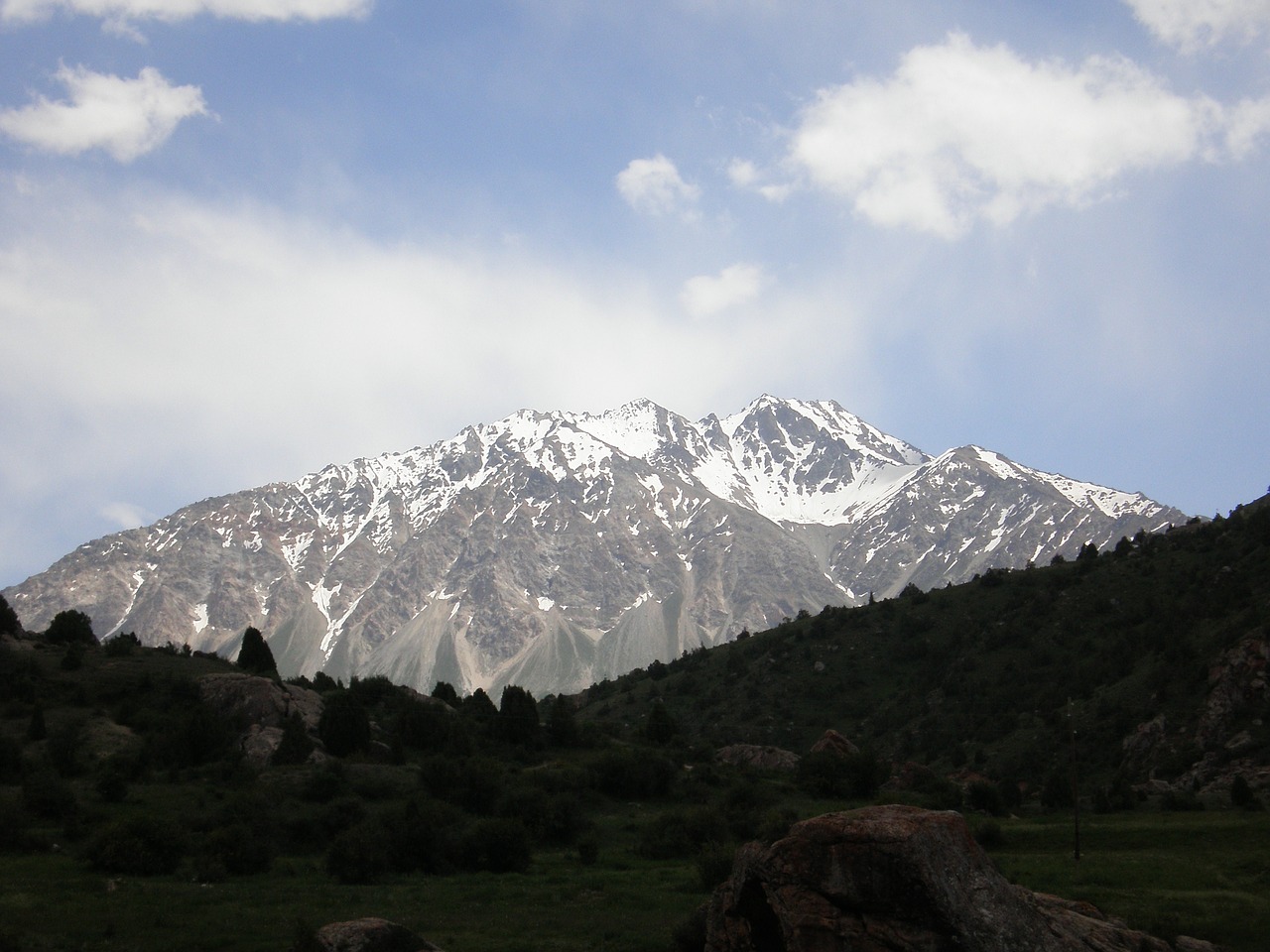 mountains clouds landscape free photo