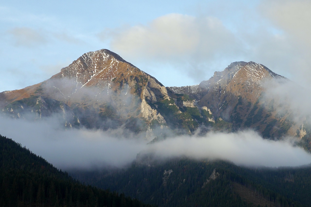 mountains clouds the sky free photo