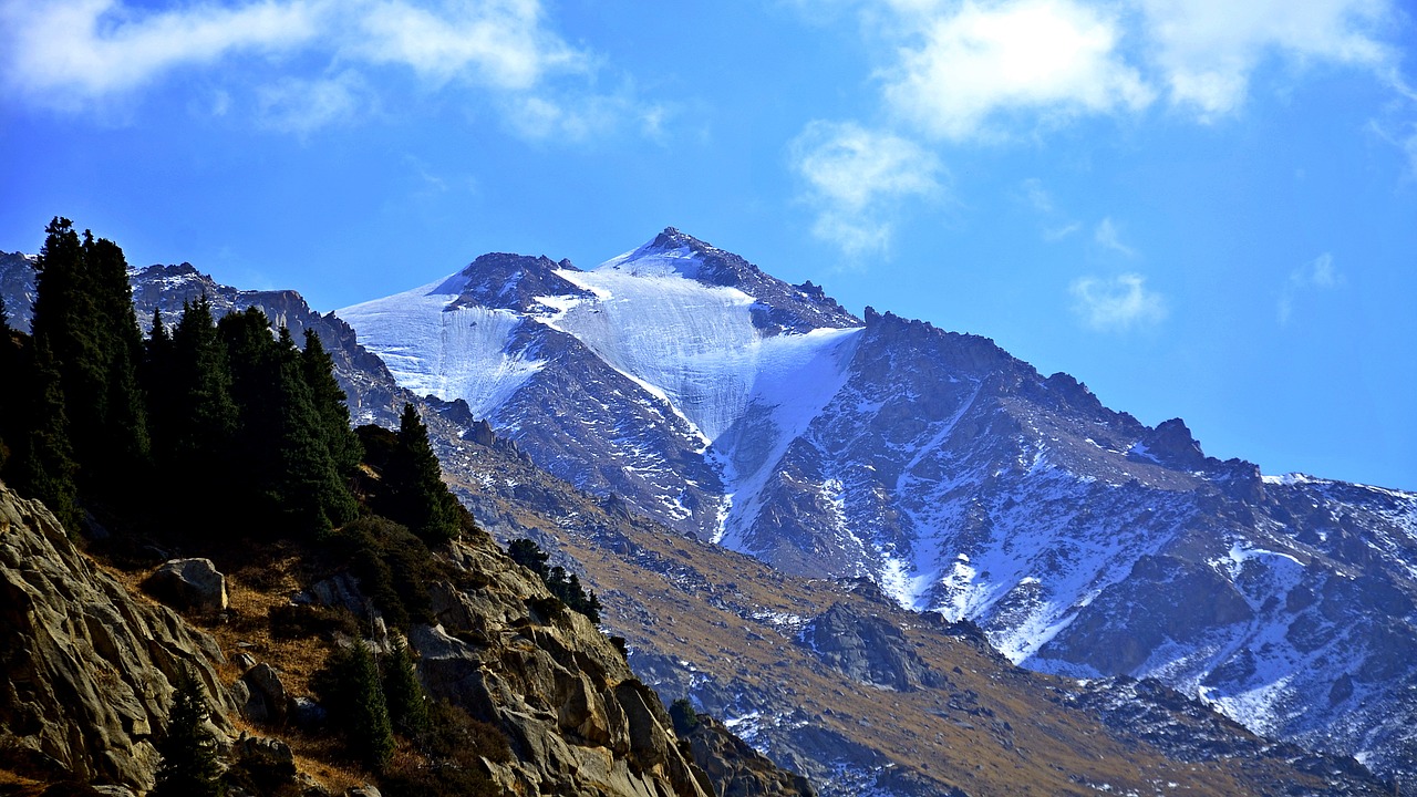 mountains rocks glacier free photo